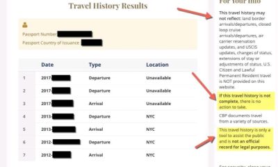 How to check travel history for us citizens