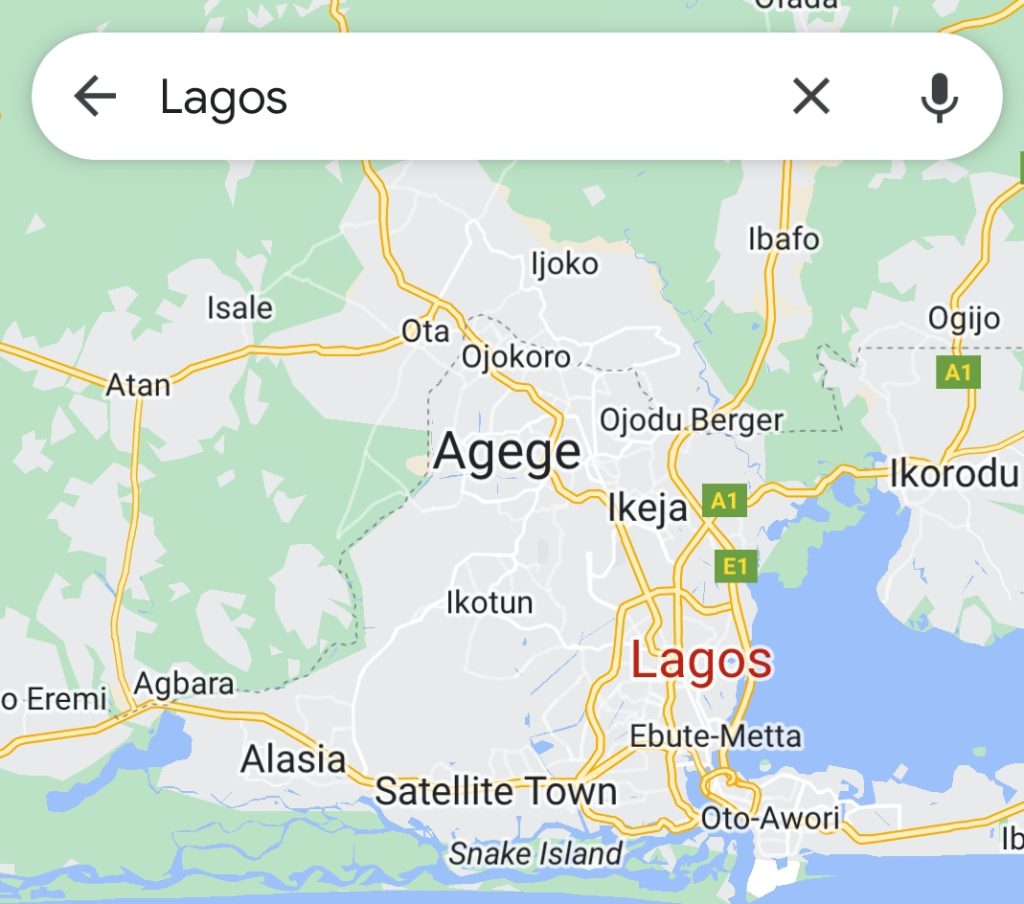 Lagos Map In Nigeria